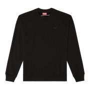 Diesel Sweatshirt med logobroderi Black, Herr