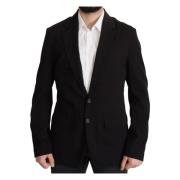 Dolce & Gabbana Klassisk Ull Blazer Black, Herr