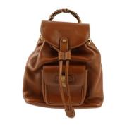 Gucci Vintage Pre-owned Laeder ryggsckar Brown, Dam