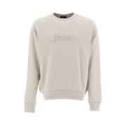 Herno Broderad Bomullsweatshirt Regular Fit Gray, Herr