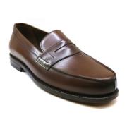 Berwick Brun Kalvskinn Loafer med Penny Strap Brown, Herr