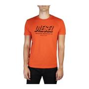 Diesel Herr Slim Fit Bomull T-shirt Orange, Herr