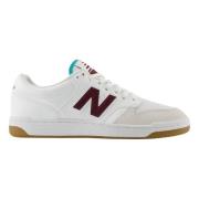 New Balance Klassisk 480 Låg Vit & Bourgogne Multicolor, Herr