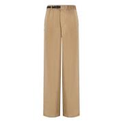 White Sand Wide Trousers Beige, Dam