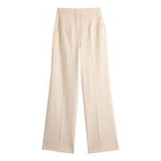 Essentiel Antwerp Wide Trousers Beige, Dam