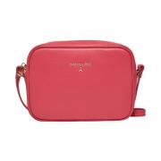 Patrizia Pepe Rosa läder crossbody väska med Fly-logotyp Pink, Dam