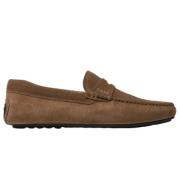 Hugo Boss Tidlös Mocka Penny Loafer Brown, Herr