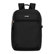 K-Way Svart ren nylon ryggsäck Black, Herr