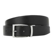 Canali Belts Black, Herr