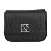 Armani Exchange Ax Logo Axelväska Black, Dam