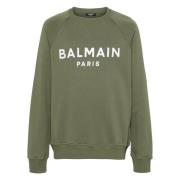 Balmain Sweatshirts Green, Herr