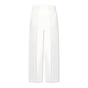 Lanvin Veckad-framsida byxor White, Dam