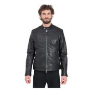 BomBoogie Leather Jackets Black, Herr