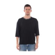 Daniele Alessandrini Randig T-shirt Black, Herr