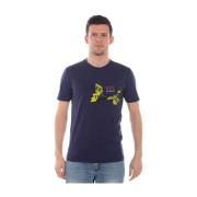 Daniele Alessandrini Korsgolv T-Shirt Sweatshirt Blue, Herr