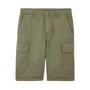 Eden Park Multipocket Bomulls Bermuda Shorts Green, Herr