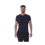 Emporio Armani Casual Bomull T-shirt Blue, Herr