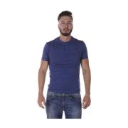 Armani Jeans Casual Logo Print Top Blue, Herr