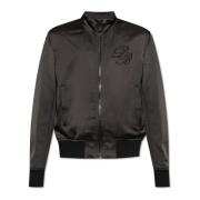 Balmain Satin bomberjacka Black, Herr