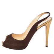 Christian Louboutin Pre-owned Pre-owned Mocka klackskor Brown, Dam