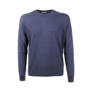 Malo Round-neck Knitwear Blue, Herr