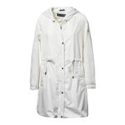 Baldinini Parka in white fabric and mesh White, Dam