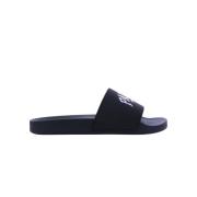 Balenciaga Stad Svart Pool Slide Black, Dam