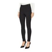 Guess Slim Fit Chainette Leggings - Svart Black, Dam