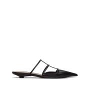 Valentino Garavani Svarta Caged Rockstud Platta Skor Black, Dam