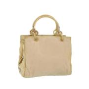 Prada Vintage Pre-owned Nylon handvskor Beige, Dam