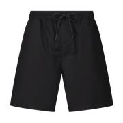 Hugo Boss Bomullsshorts Dan med Logobroderi Black, Herr