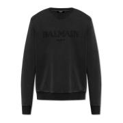 Balmain Sweatshirt med logotyp Black, Herr