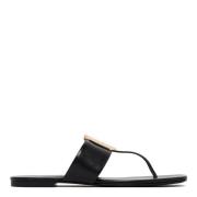 Tory Burch Svart Georgia Läder Sandaler Black, Dam