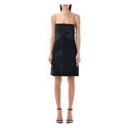 Givenchy Svart Denim Miniklänning Voyou Band Black, Dam