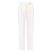 Max Mara Studio Straight Trousers White, Dam