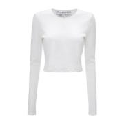 JW Anderson Monogram Jacquard Vit Topp White, Dam