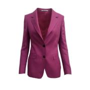 Tagliatore Linneblazer med marmorerade bruna knappar Purple, Dam