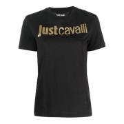 Just Cavalli Svart T-shirt och Polo Kollektion Black, Dam
