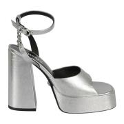 Versace Silver-Palladium sandaler med Medusa Head motiv Gray, Dam