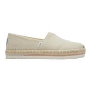 Toms Platform Rope Loafers Creme Beige, Dam