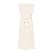 Twinset Midi Dresses White, Dam