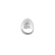 Dansk Copenhagen Modig Chunky Oval Statement Ring Gray, Dam