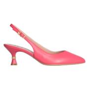 Liu Jo Fuchsia Sling Back Platta Skor Pink, Dam