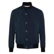 Barba Bomber Jackets Blue, Herr