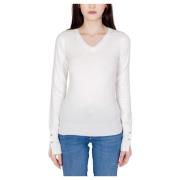 Guess V-neck Knitwear White, Dam