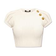 Balmain Beskuren topp White, Dam