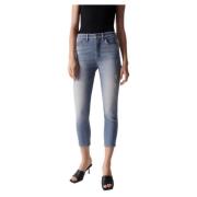 Salsa Slim Cropped Faith Jeans Blue, Dam