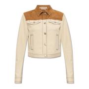 Marni Jeansjacka med logotyp Beige, Dam