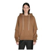 Rick Owens Sweatshirts Hoodies Brown, Herr