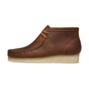 Clarks Wallabee Boot Beeswax Leather Brown, Herr
